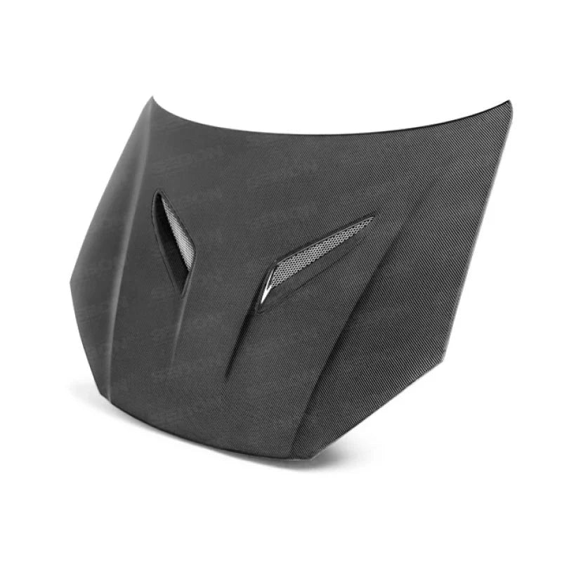Seibon 12-13 Hyundai Genesis OE Carbon Fiber Hood - Side View