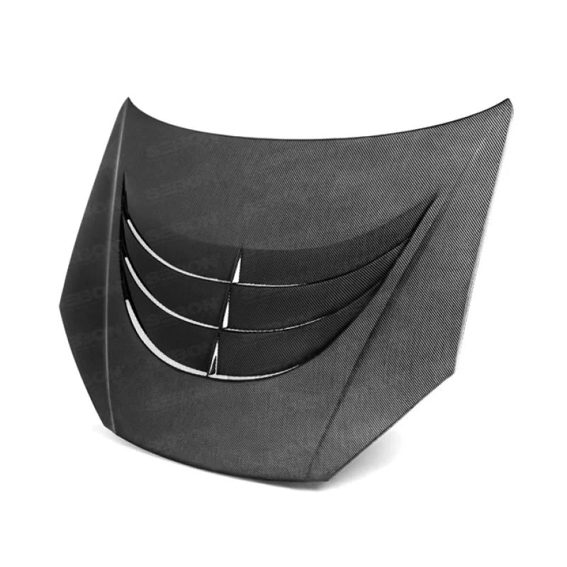Seibon 12-13 Hyundai Genesis SC Carbon Fiber Hood - Side View