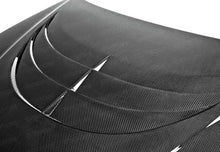 Load image into Gallery viewer, Seibon 12-13 Hyundai Genesis SC Carbon Fiber Hood - Back View