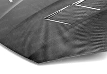 Load image into Gallery viewer, Seibon 12-13 Hyundai Genesis TS Carbon Fiber Hood - Back View