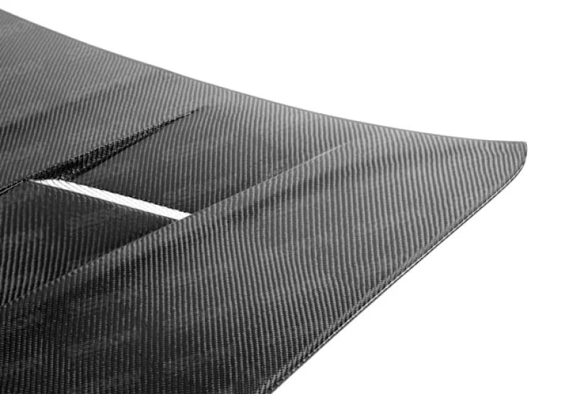 Seibon 12-13 Hyundai Genesis TS Carbon Fiber Hood - Installation View