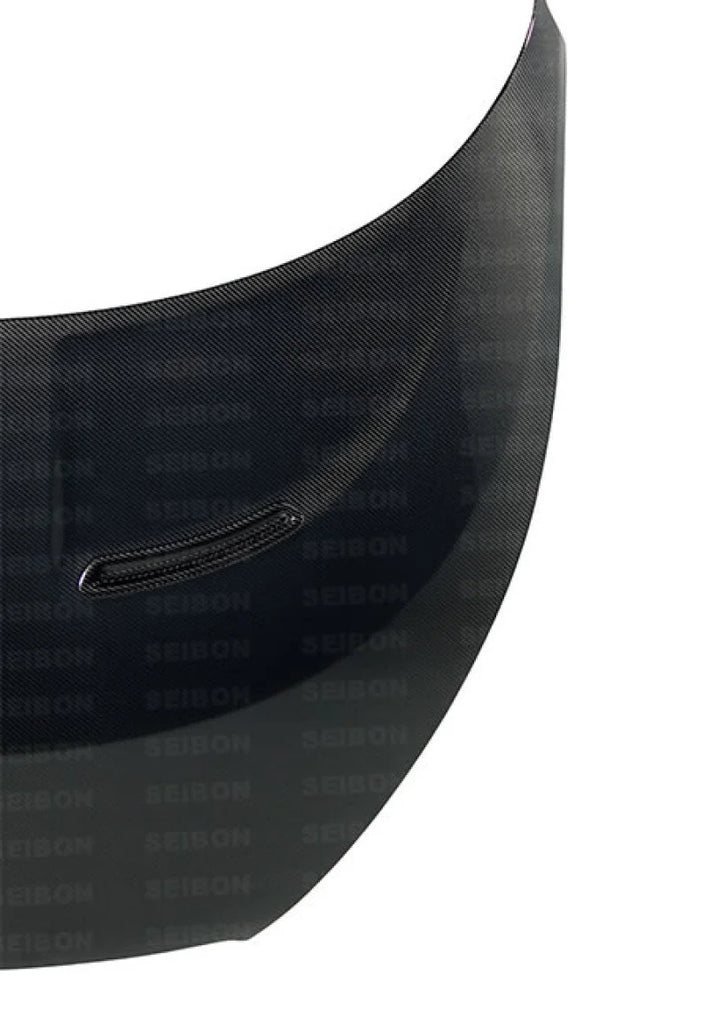 Seibon 12-13 Hyundai Veloster 2 Door Hatchback OEM Carbon Fiber Hood - Installation View