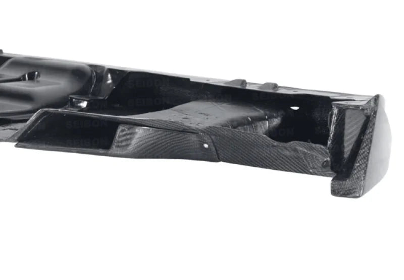 Seibon 12-13 Nissan GTR R35 VS-Style Carbon FIber Front Lip - Back View