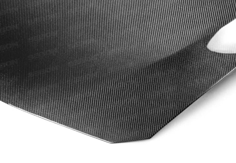 Seibon 12-14 BMW F30 / F32 BM-Style Carbon Fiber Hood - Back View