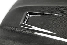 Load image into Gallery viewer, Seibon 12-14 Mercedes Benz C63 GT-Style Carbon Fiber Hood - Back View