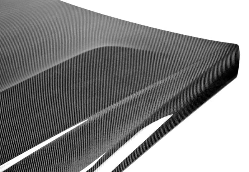 Seibon 12-14 Mercedes Benz C63 OEM Carbon Fiber Hood - Back View