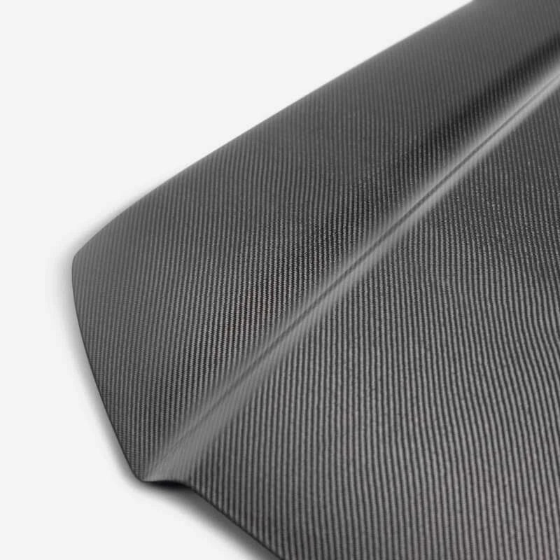 Seibon 12-15 Toyota Tacoma TR-Style Carbon Fiber Hood - Back View