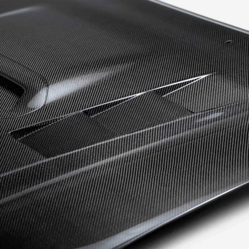 Seibon 12-15 Toyota Tacoma TS-Style Carbon Fiber Hood - Side View