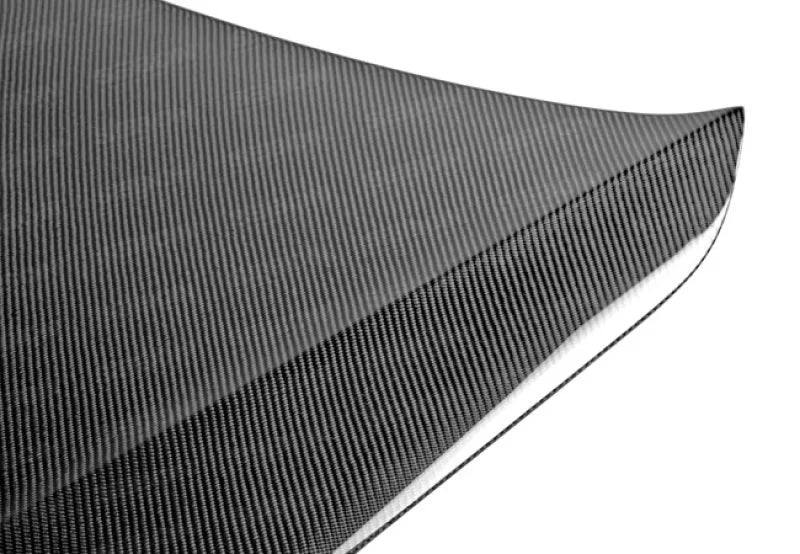 Seibon 13-15 Audi A4 OEM Carbon Fiber Hood (Hood Pins Required) - Back View