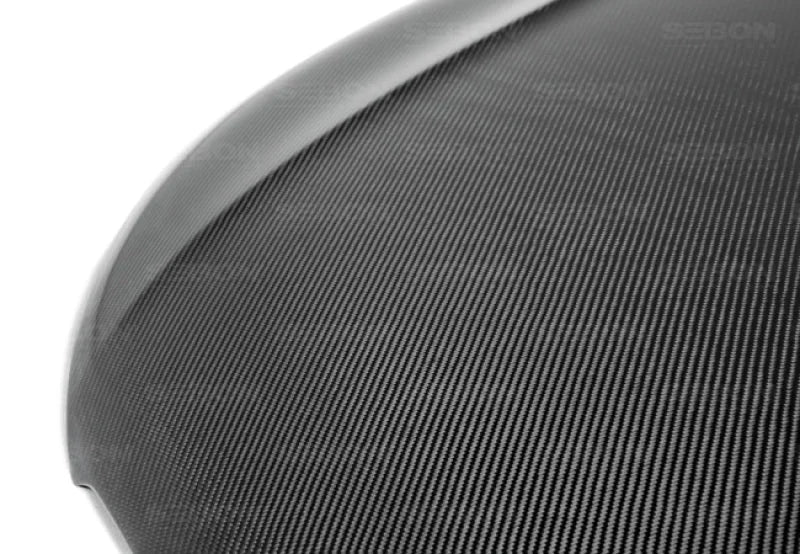 Seibon 13-17 Audi A5 OEM Carbon Fiber Hood - Back View