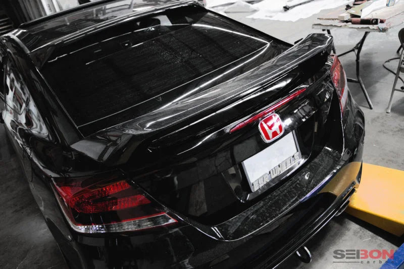 Seibon 14-15 Honda Civic 2 Door Si-Style Carbon Fiber Rear Spoiler - Additional View 6