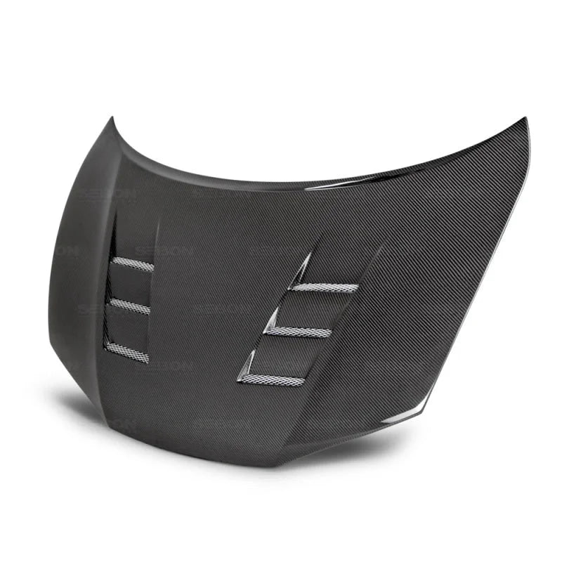Seibon 14-15 Honda Civic 2dr TS-Style Carbon Fiber Hood - Side View