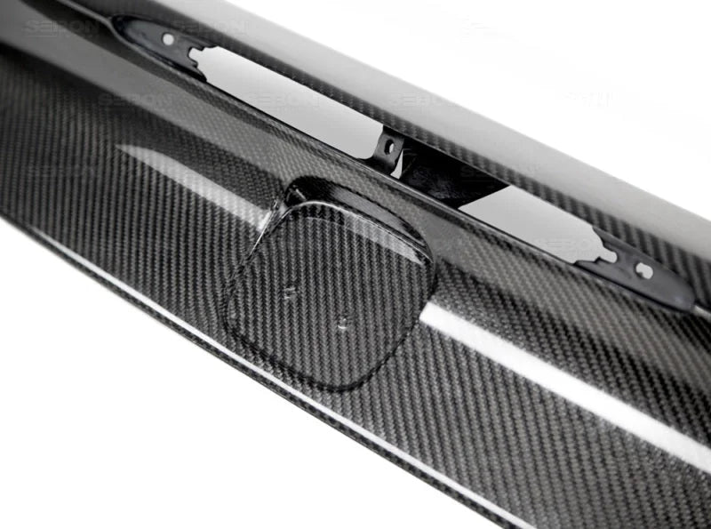 Seibon 14-15 Honda Civic Si Coupe OEM-Style Carbon Fiber Trunk Garnish - Back View