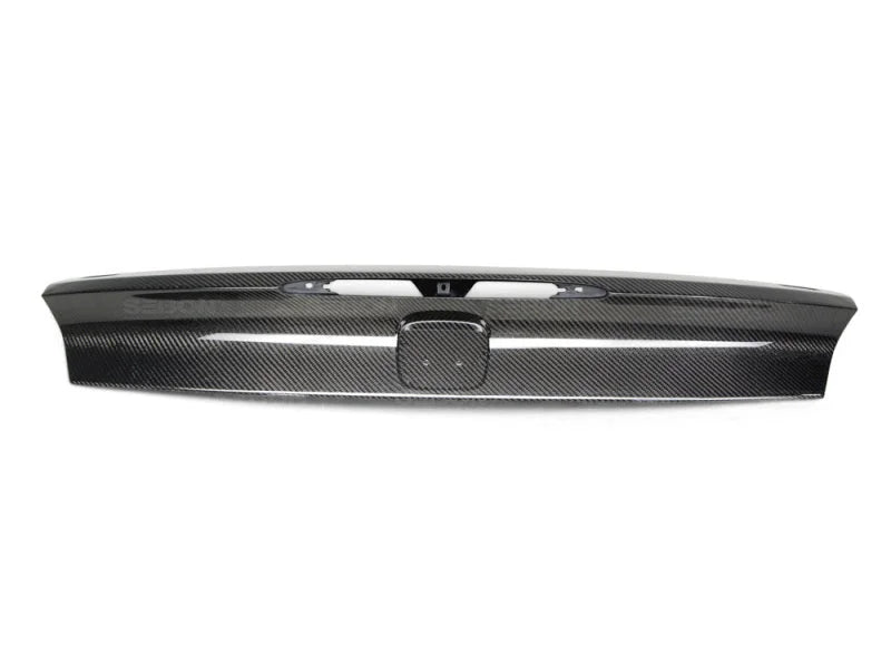 Seibon 14-15 Honda Civic Si Coupe OEM-Style Carbon Fiber Trunk Garnish - Installation View