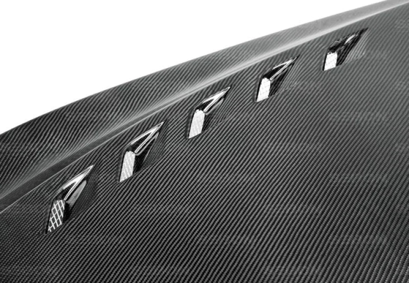 Seibon 14-20 Lexus IS250/IS300 BT Style Carbon Fiber Hood - Back View