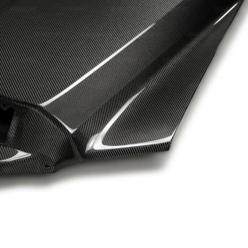 Seibon 14-20 Toyota Tundra OEM Style Carbon Fiber Hood - Side View