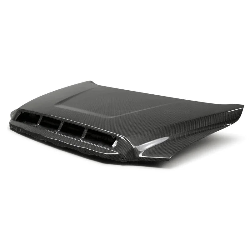 Seibon 14-20 Toyota Tundra OEM Style Carbon Fiber Hood - Installation View