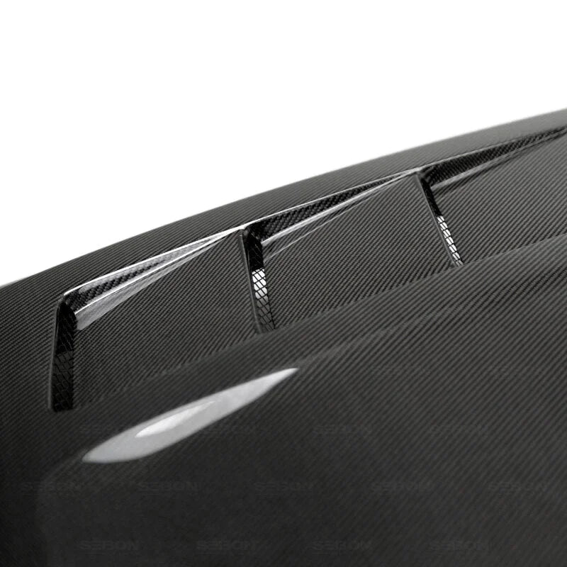 Seibon 14-20 Toyota Tundra TS-Style Carbon Fiber Hood - Side View