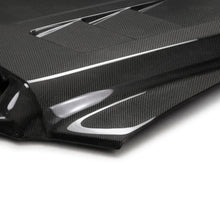 Load image into Gallery viewer, Seibon 14-20 Toyota Tundra TS-Style Carbon Fiber Hood - Installation View