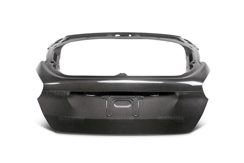 Seibon 15-16 Ford Focus Hatchback Carbon Fiber Trunk Lid - Back View