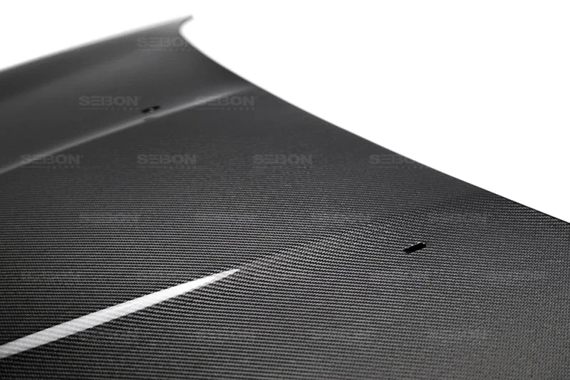 Seibon 15-16 Ford Focus OE Style Carbon Fiber Hood - Side View