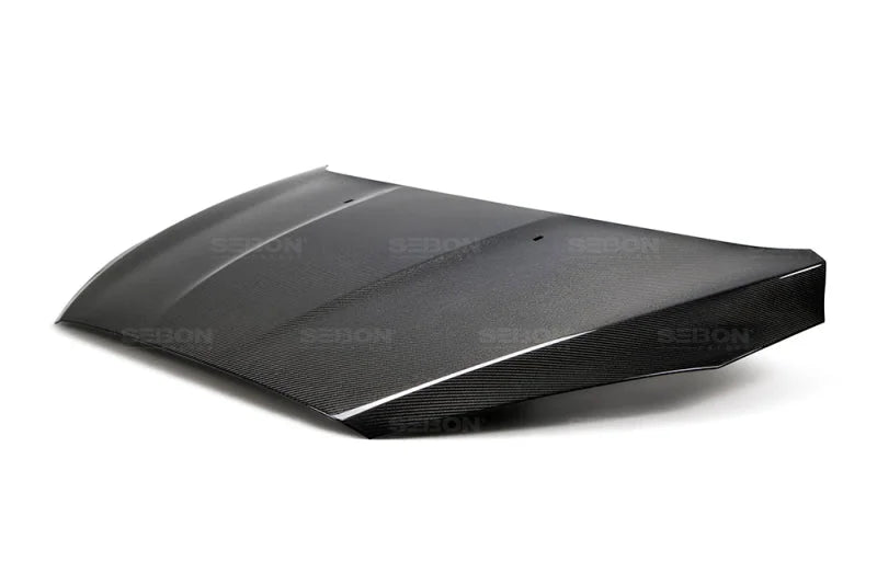 Seibon 15-16 Ford Focus OE Style Carbon Fiber Hood - Installation View