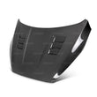 Load image into Gallery viewer, Seibon 15-16 Ford Focus TS-Style Gloss Finish Carbon Fiber Hood - Side View