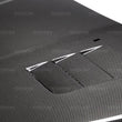 Load image into Gallery viewer, Seibon 15-16 Ford Focus TS-Style Gloss Finish Carbon Fiber Hood - Installation View