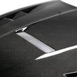 Load image into Gallery viewer, Seibon 15-17 Ford Focus TV-Style Carbon Fiber Hood - Back View