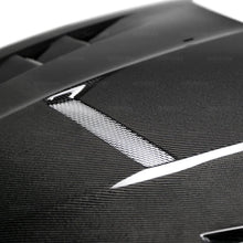 Load image into Gallery viewer, Seibon 15-17 Ford Focus TV-Style Carbon Fiber Hood - Back View