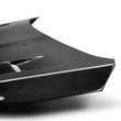 Load image into Gallery viewer, Seibon 15-17 Ford Focus TV-Style Carbon Fiber Hood - Installation View