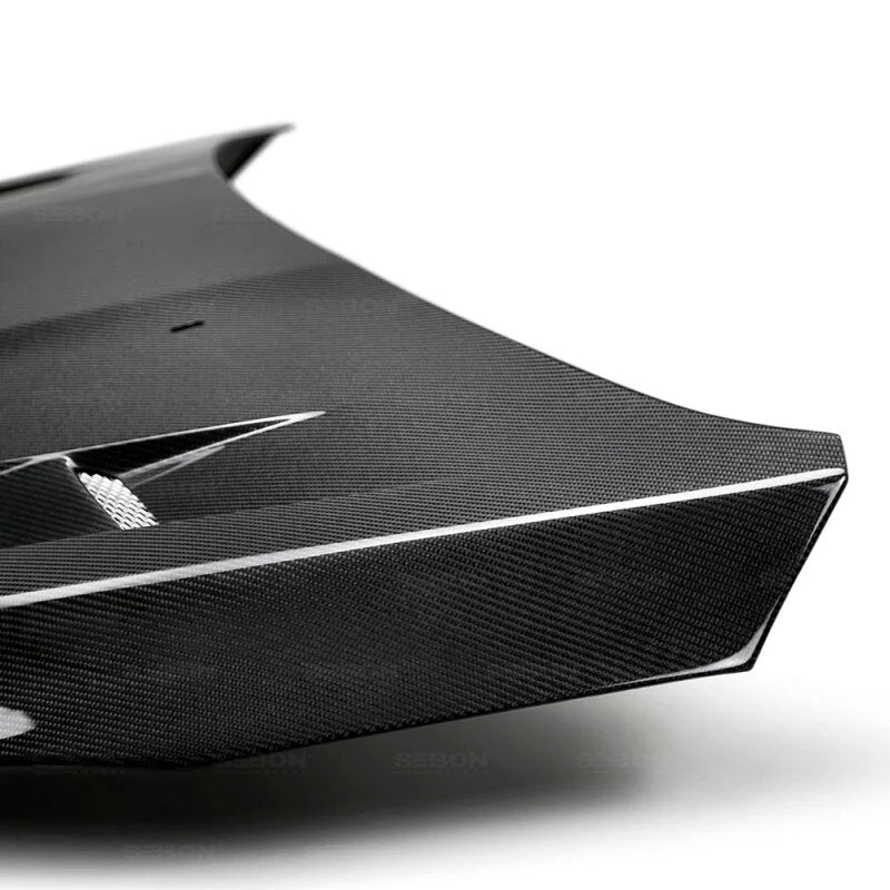 Seibon 15-17 Ford Focus TV-Style Carbon Fiber Hood - Installation View