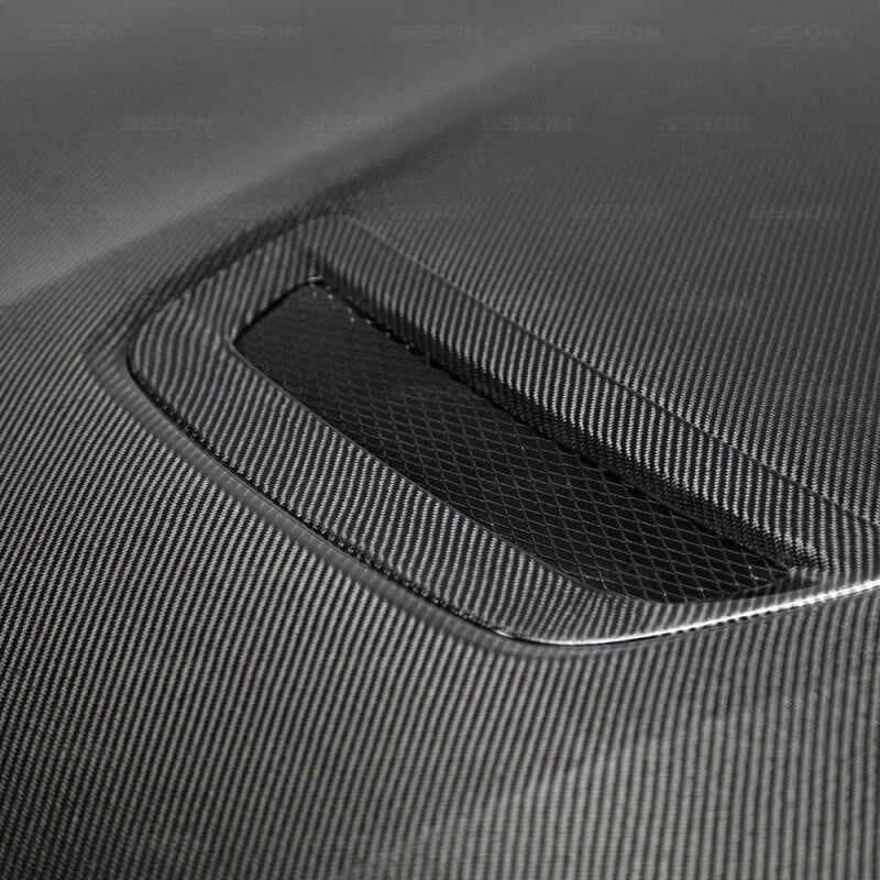 Seibon 15-17 Lexus RC F OEM Style Carbon Fiber Hood - Installation View