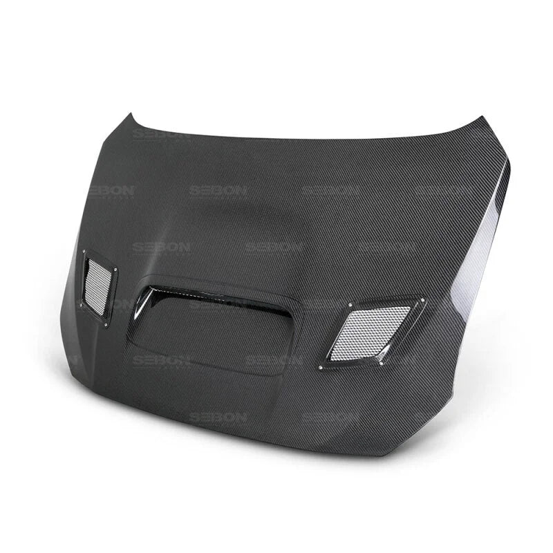 Seibon 15-17 Subaru Impreza WRX/STI CS Style Carbon Fiber Hood - Main Product View