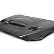 Load image into Gallery viewer, Seibon 15-17 Subaru Impreza WRX/STI CS Style Carbon Fiber Hood - Side View