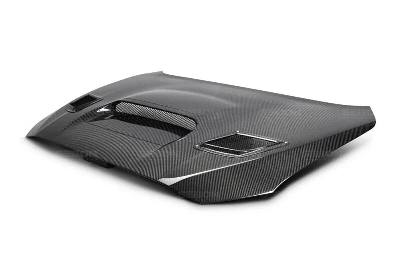 Seibon 15-17 Subaru Impreza WRX/STI CS Style Carbon Fiber Hood - Side View