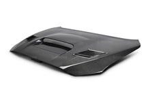 Load image into Gallery viewer, Seibon 15-17 Subaru Impreza WRX/STI CS Style Carbon Fiber Hood - Side View