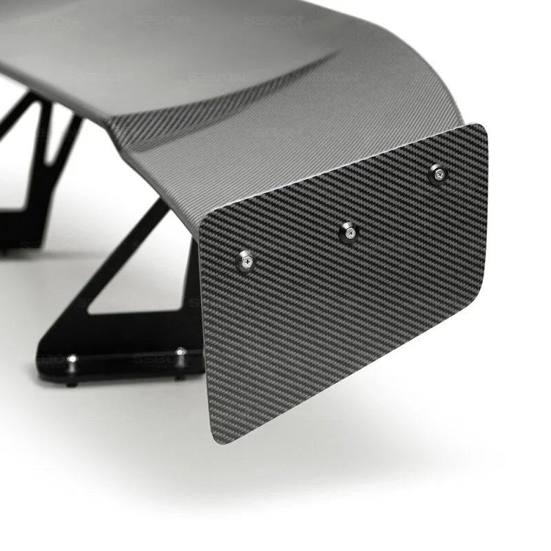 Seibon 15-18 Subaru WRX / STi Carbon Fiber Rear Spoiler - GT Style - Side View
