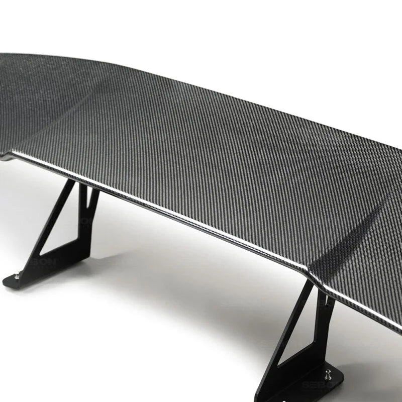 Seibon 15-18 Subaru WRX / STi Carbon Fiber Rear Spoiler - GT Style - Back View