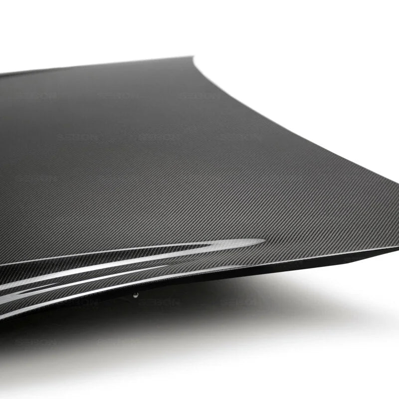 Seibon 15-19 Lexus RC (Not For RCF) OE Style Carbon Fiber Hood - Installation View