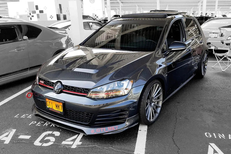 Seibon 15-20 Volkswagen Golf MK7 DV-Style Carbon Fiber Hood - Side View