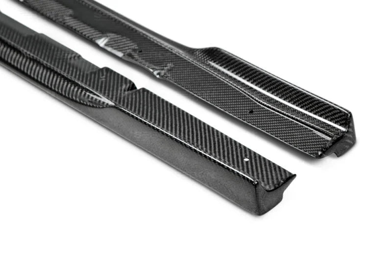 Seibon 15+ Subaru WRX/STI MB Style Carbon Fiber Side Skirts (Pair) - Side View