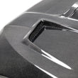 Load image into Gallery viewer, Seibon 15+ Subaru WRX/STI VS-Style Carbon Fiber Hood - Back View