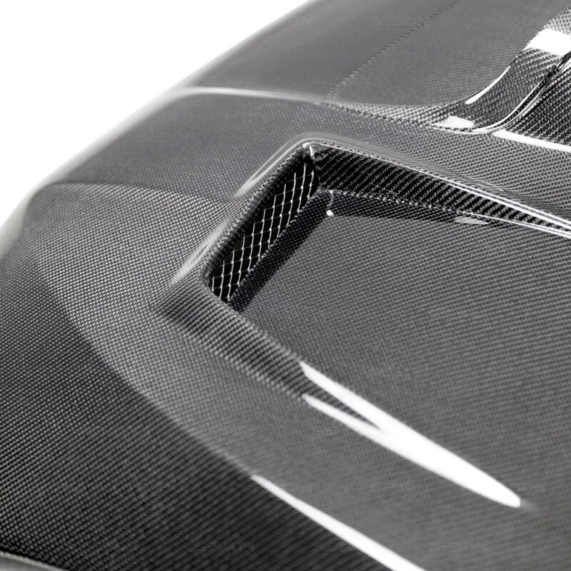 Seibon 15+ Subaru WRX/STI VS-Style Carbon Fiber Hood - Back View