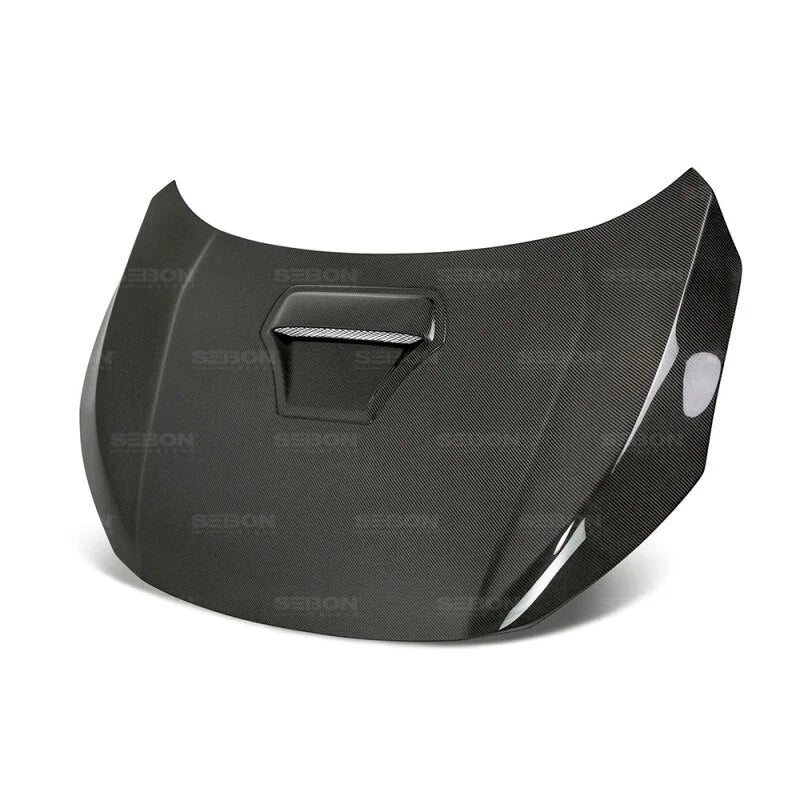Seibon 16-17 Honda Civic TR Carbon Fiber Hood - Side View