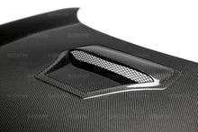 Load image into Gallery viewer, Seibon 16-17 Honda Civic TR Carbon Fiber Hood - Back View