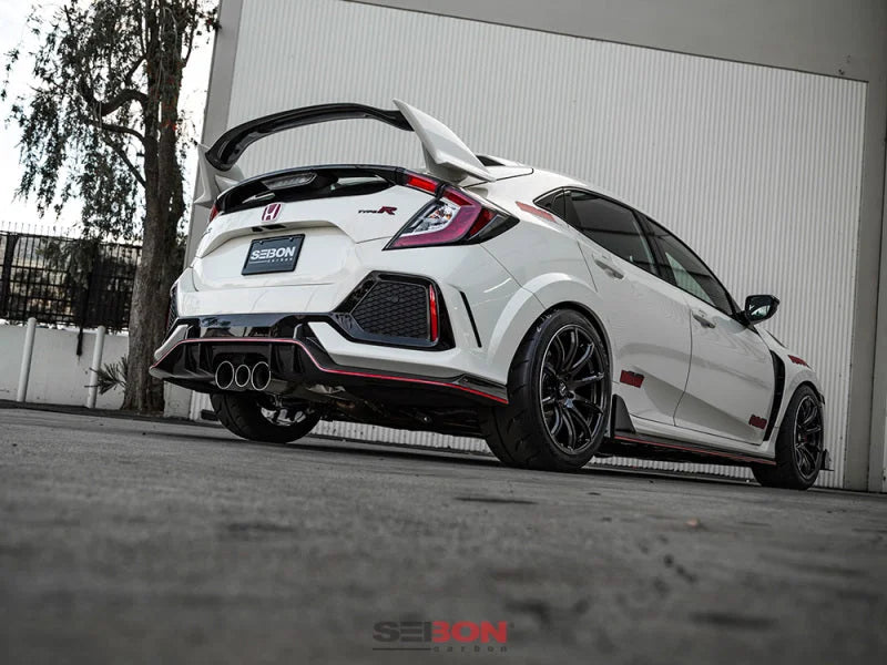 Seibon 16-17 Honda Civic Type R OEM Carbon Fiber Rear Lip - Main Product View