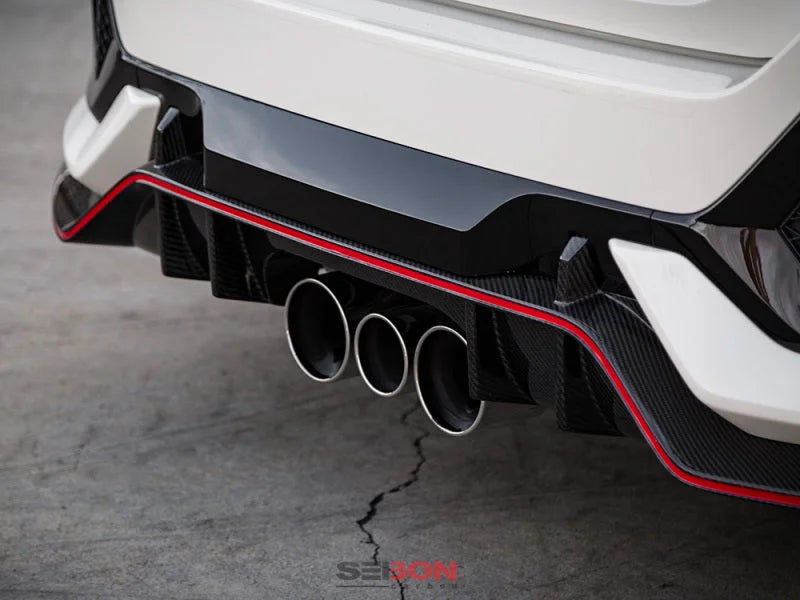 Seibon 16-17 Honda Civic Type R OEM Carbon Fiber Rear Lip - Additional View 6