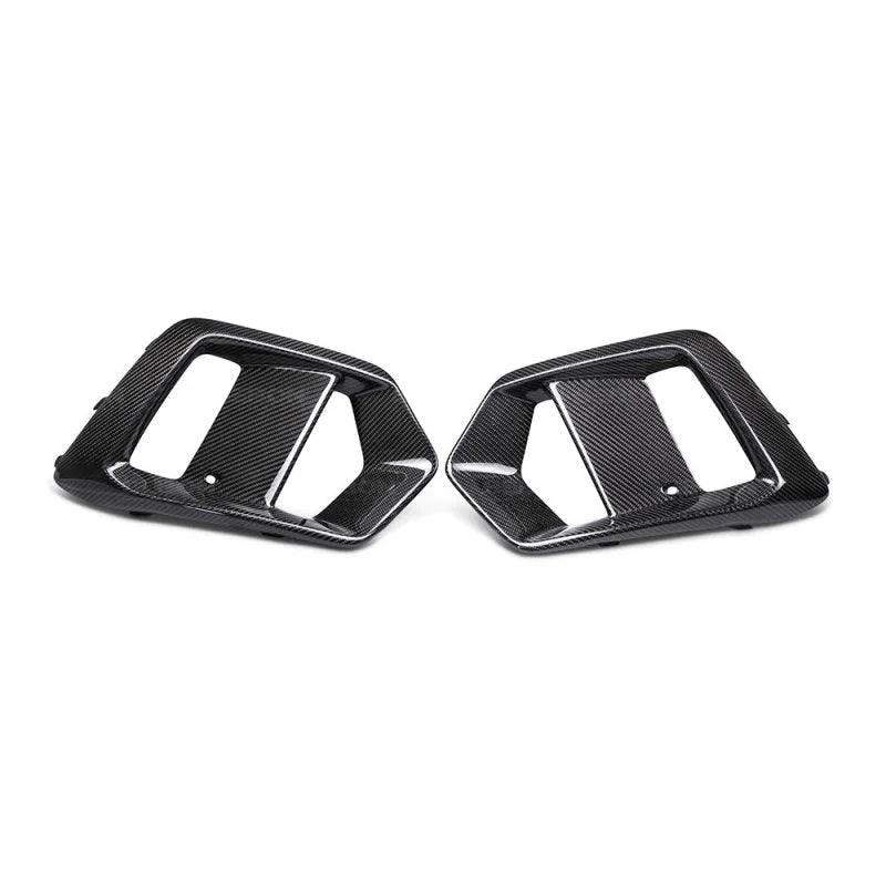 Seibon 16-18 Ford Focus RS Carbon Fiber Fog Light Surrounds - Side View
