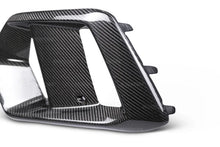 Load image into Gallery viewer, Seibon 16-18 Ford Focus RS Carbon Fiber Fog Light Surrounds - Installation View